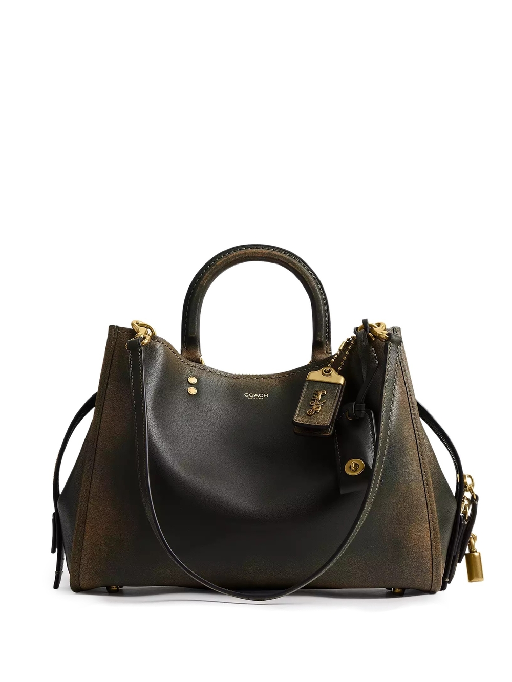 COACH Rogue Bag 31 In Green Loved Leather
